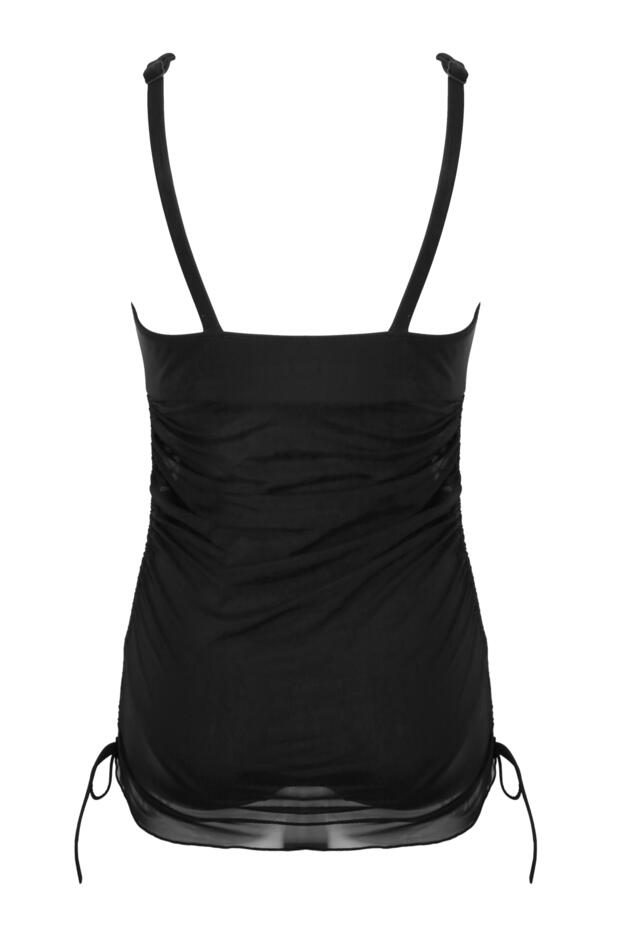 Dubai Mesh Adjustable Tummy Control Skirted Swimsuit