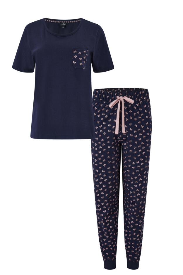 Cotton Jersey Bow Short Sleeve Pyjama Set