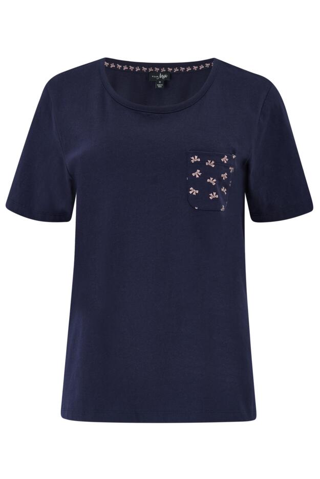 Cotton Jersey Bow Short Sleeve Pyjama Set