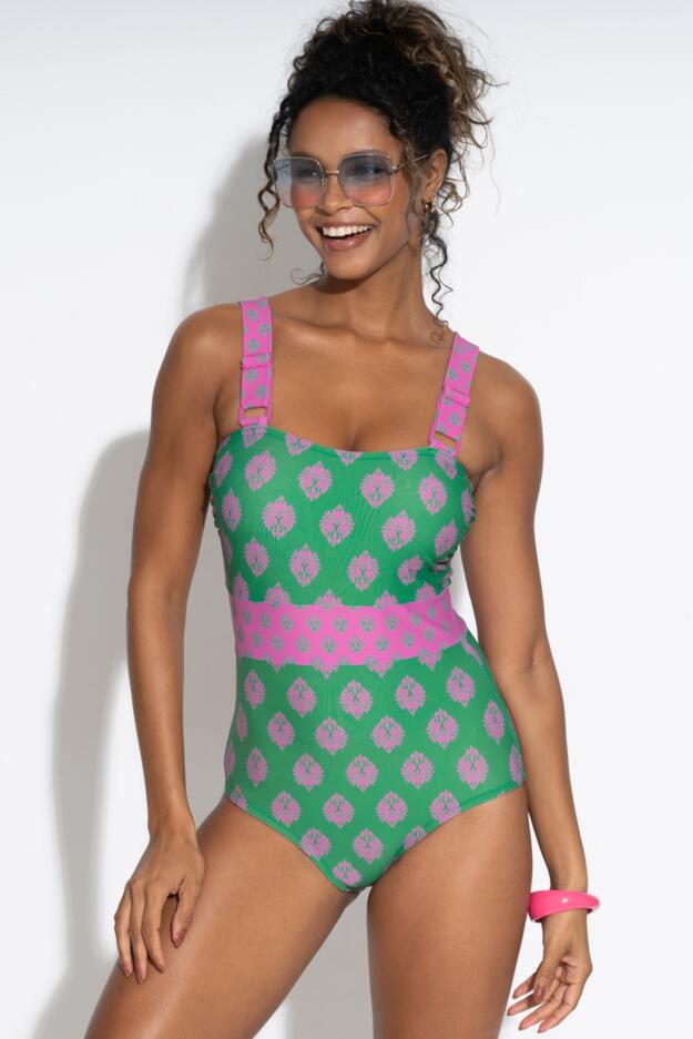 Palm Springs Colour Block Tummy Control Swimsuit