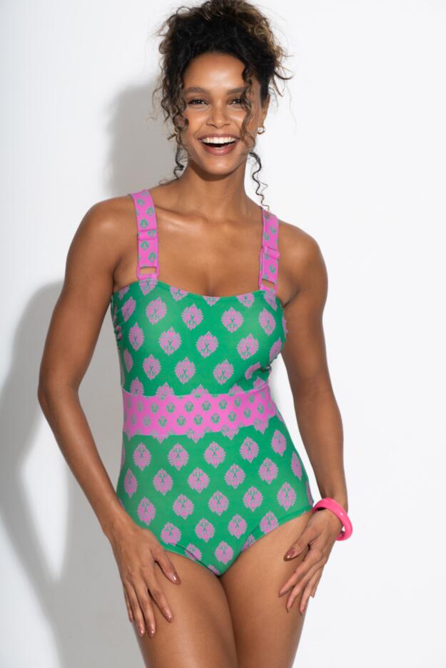 Palm Springs Colour Block Tummy Control Swimsuit