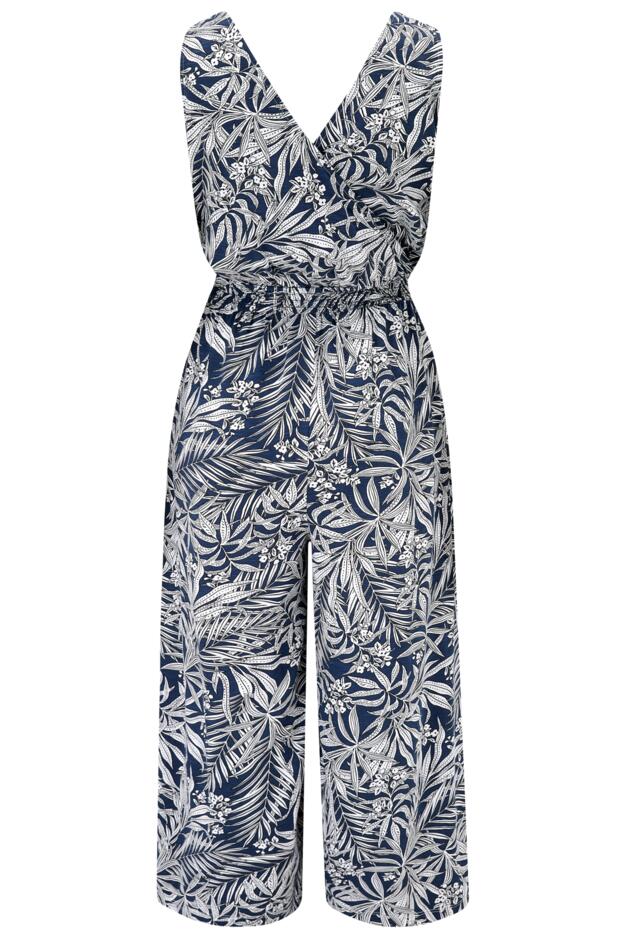 Maya Cotton Slub Jersey Built-Up Cropped Leg Jumpsuit