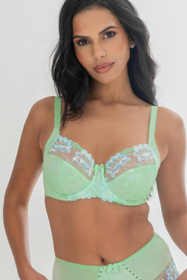 Sofia Lace Embroidered Side Support Bra D-J
