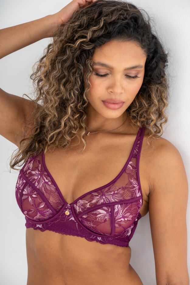 Sonnet Two-Tone Lace High Apex Non-Padded Bra B-G