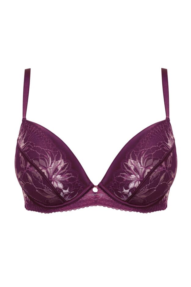 Sonnet Two Tone Lace Padded Push-Up Bra 