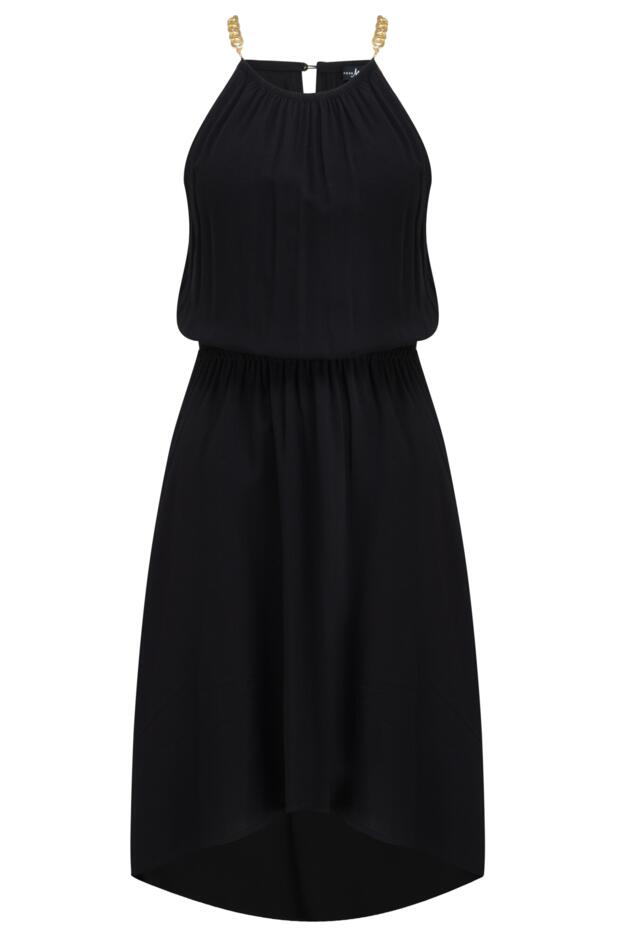 Gold Chain High Neck Beach Dress