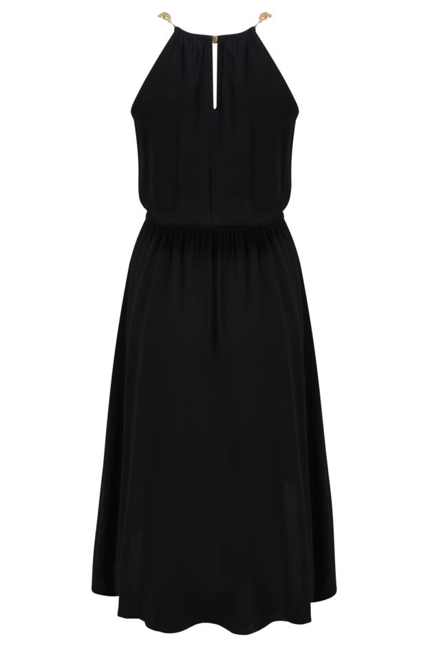 Gold Chain High Neck Beach Dress
