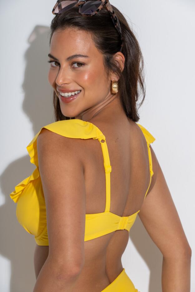 Bermuda Underwired Non-Padded Frill Bikini Top