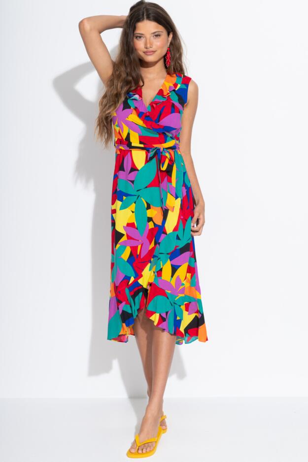 Midaxi Wrap Beach Dress