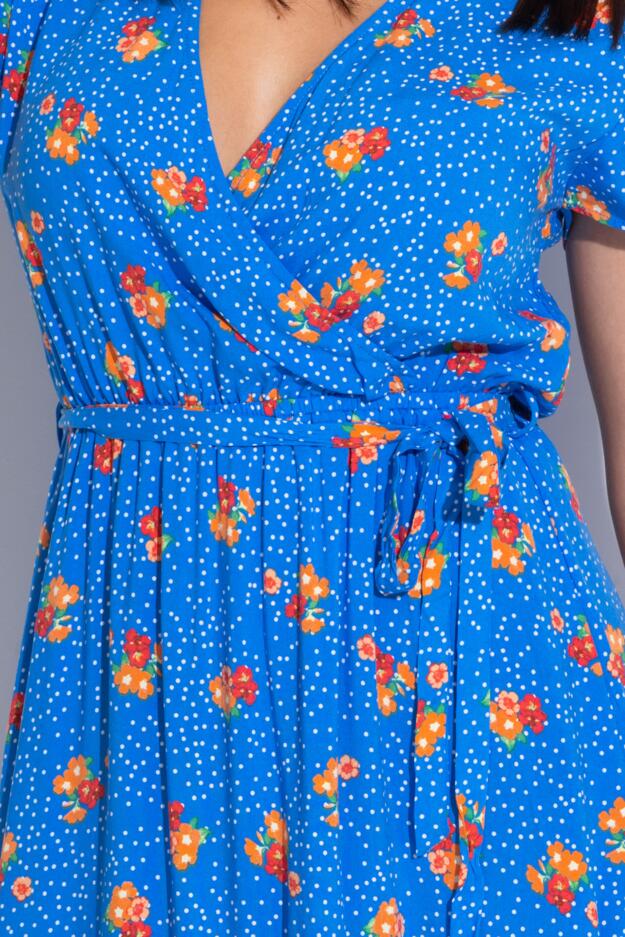 Woven Tiered Wrap Dress