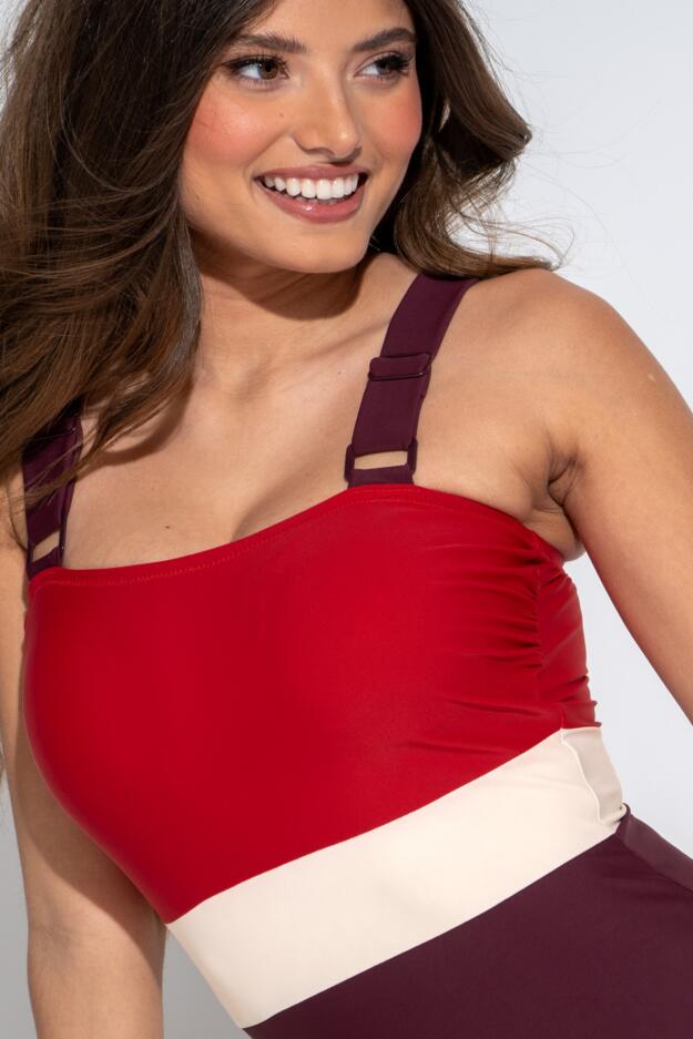 Palm Springs Colour Block Tummy Control Swimsuit