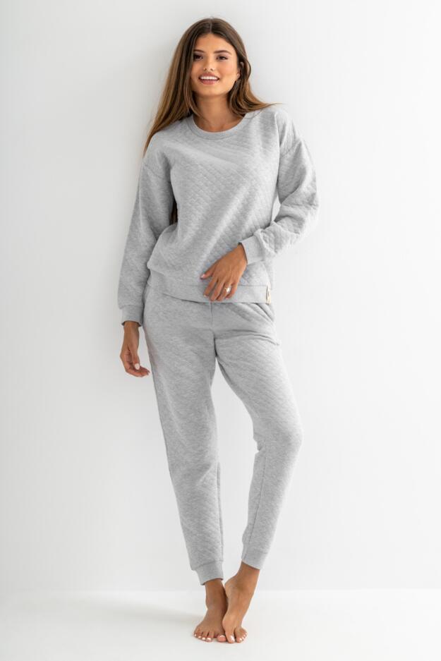 Quilted Lounge Sweatshirt and Jogger Co-Ord Set 