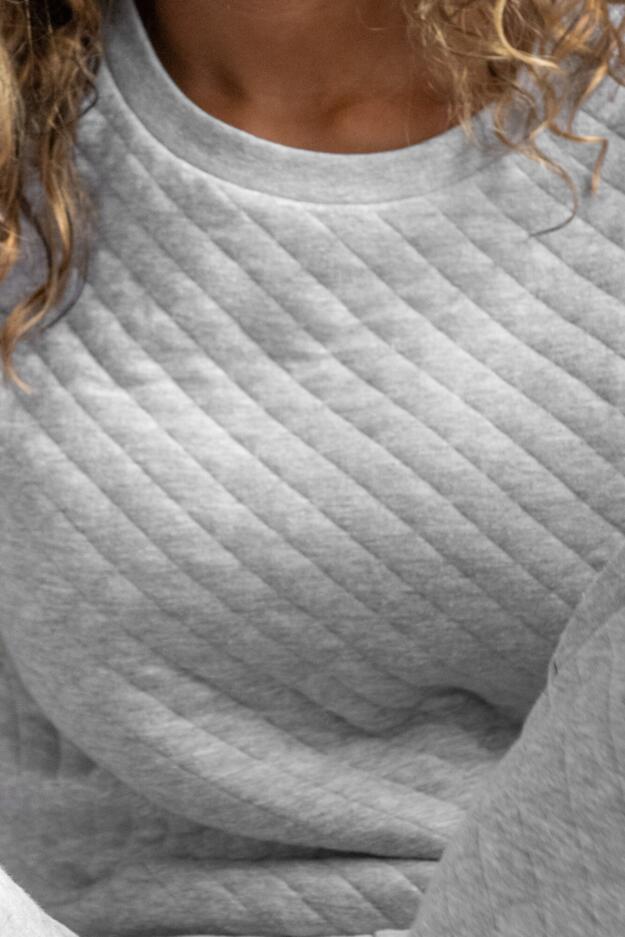 Quilted Lounge Sweatshirt and Jogger Co-Ord Set 