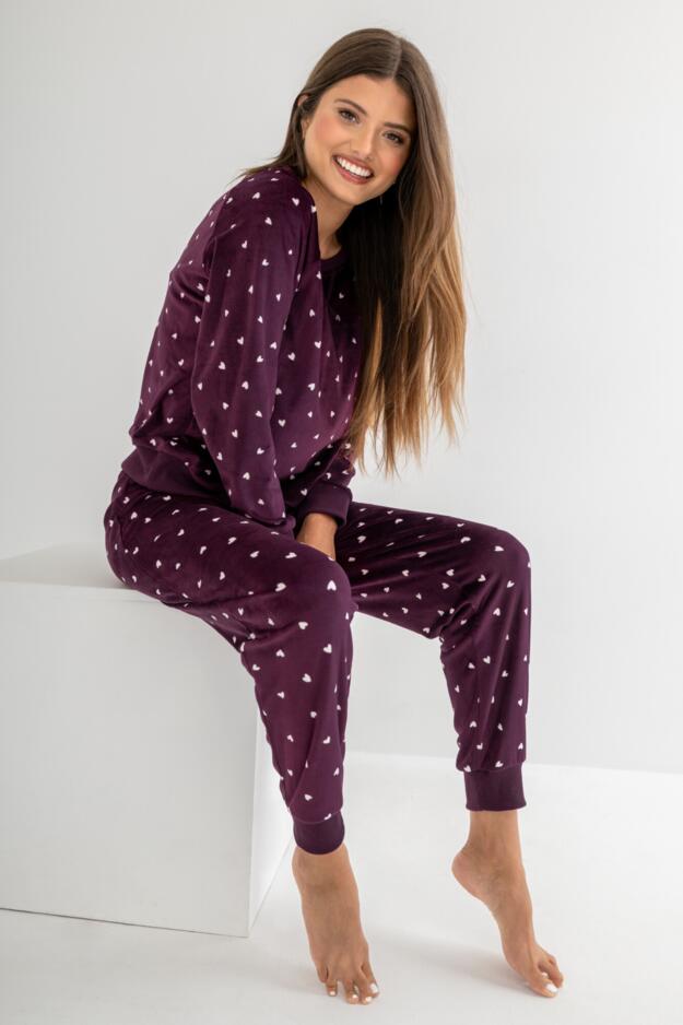 Cosy Fleece Sweatshirt and Jogger Pyjama Set