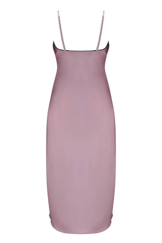 Dusk Satin and Lace Midi Chemise