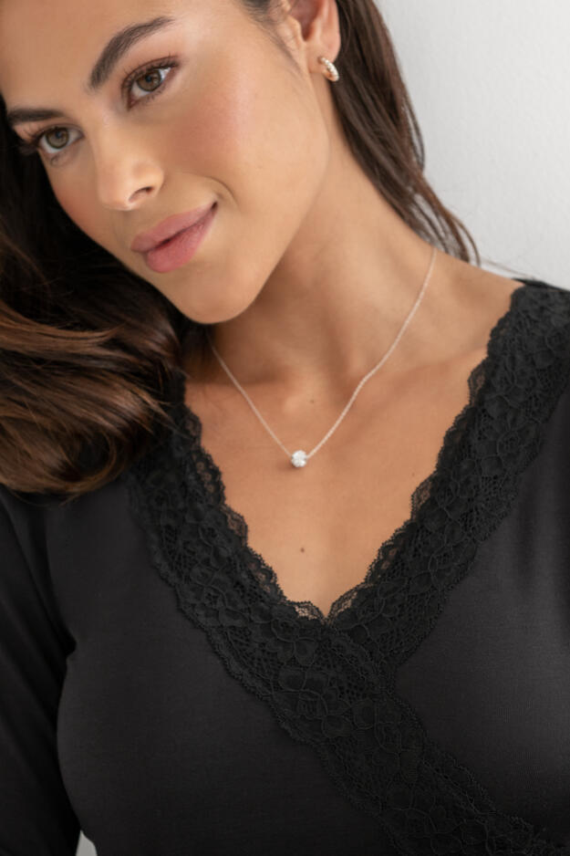 Sofa Loves Lace Hidden Support Long Sleeve Top