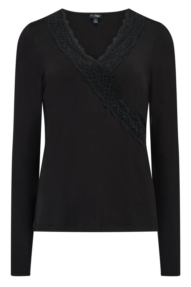 Sofa Loves Lace Hidden Support Long Sleeve Top