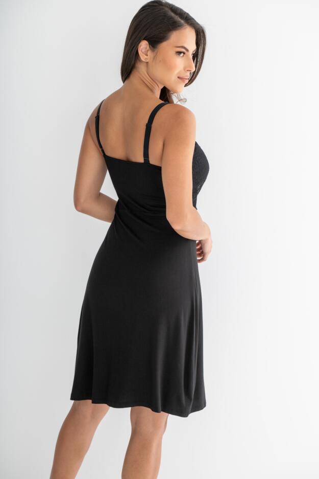 Sofa Loves Lace Knee Length Soft Jersey Chemise