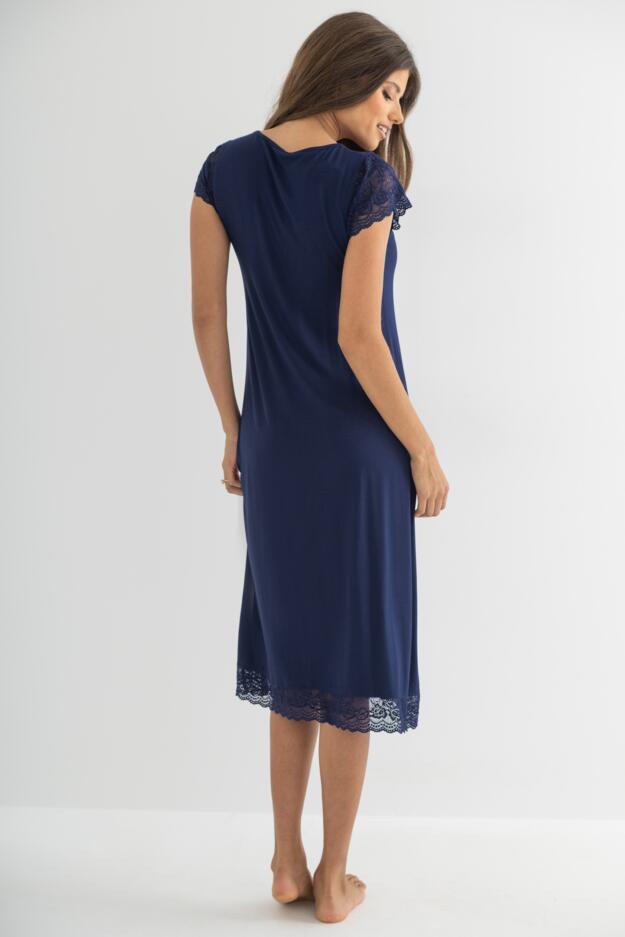 Bamboo Jersey Lace Hidden Support Midi Chemise