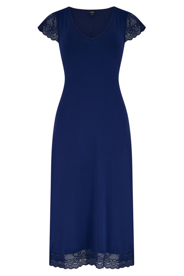 Bamboo Jersey Lace Hidden Support Midi Chemise