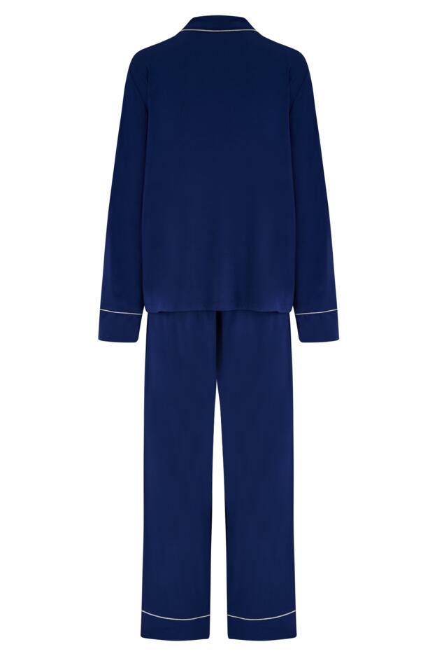Bamboo Jersey Button Through Revere Collar Pyjama Set