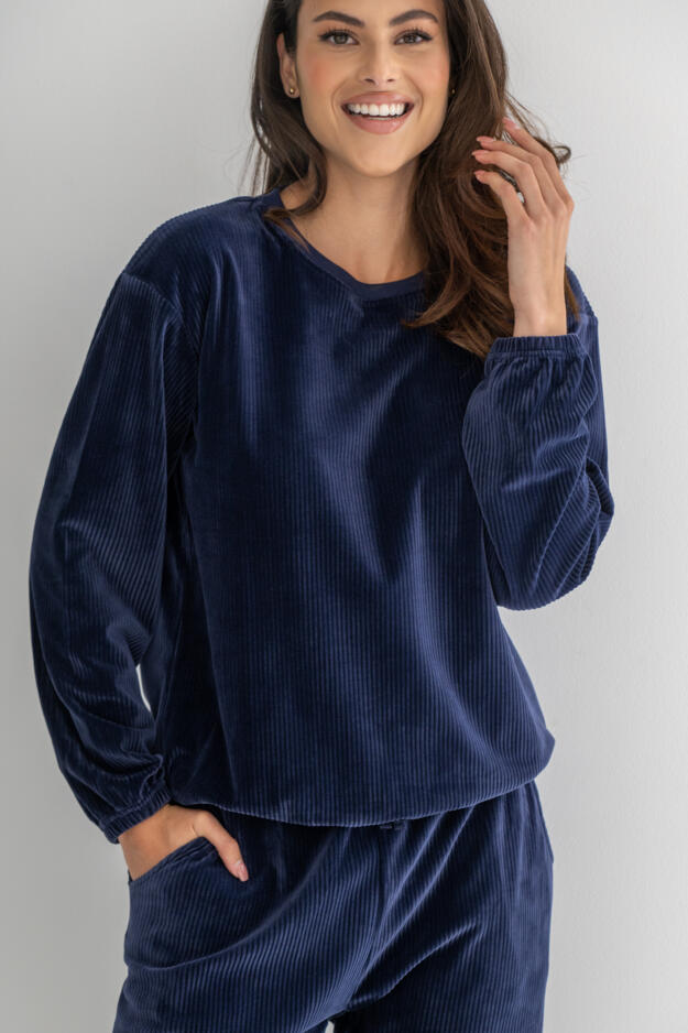 Ribbed Cosy Fleece Lounge Pyjama Set