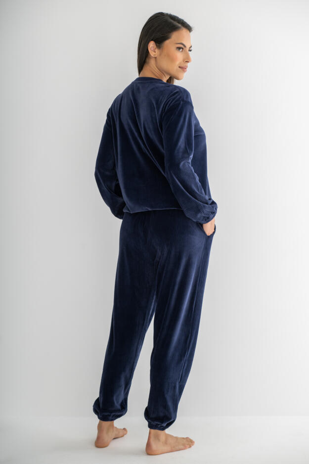 Ribbed Cosy Fleece Lounge Pyjama Set