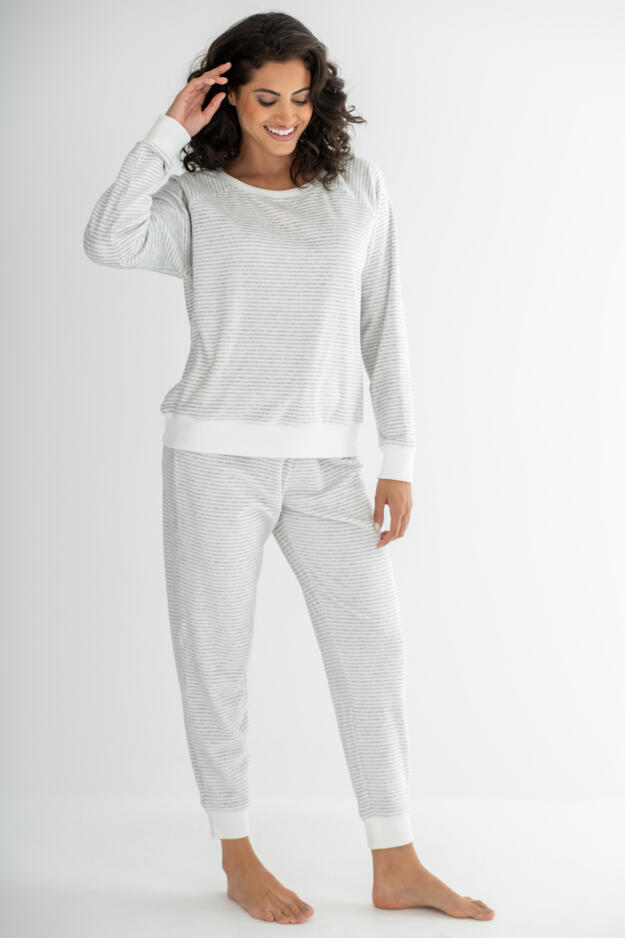 Cosy Fleece Sweatshirt and Jogger Pyjama Set