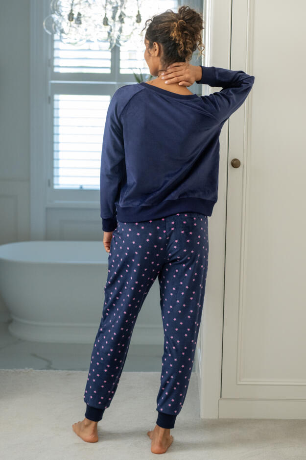 Cosy Fleece Sweatshirt and Jogger Pyjama Set