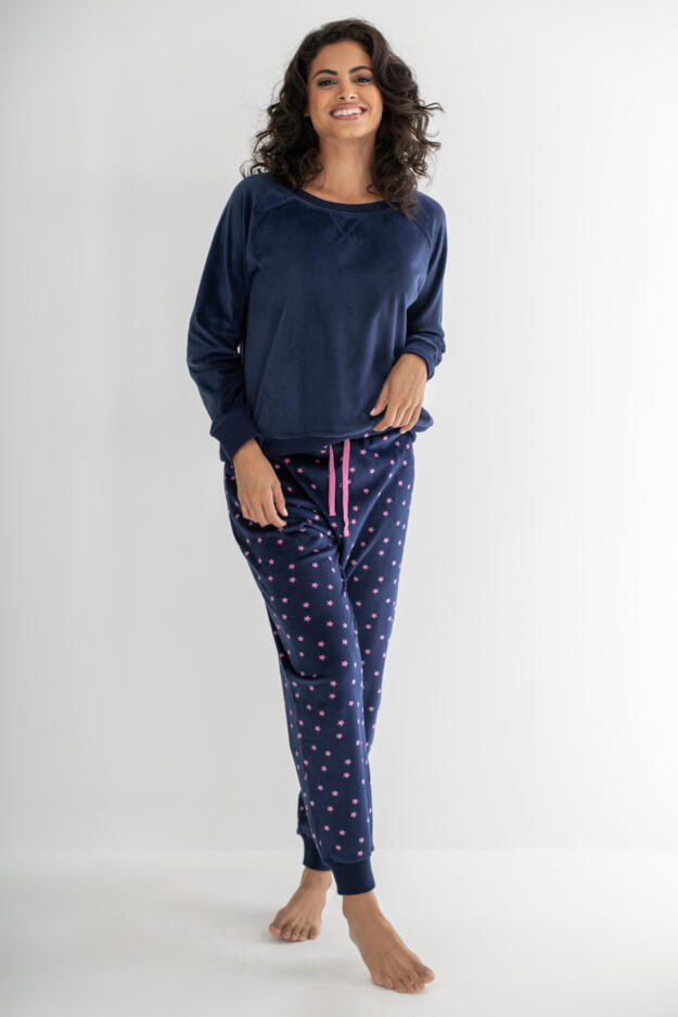 Cosy Fleece Sweatshirt and Jogger Pyjama Set
