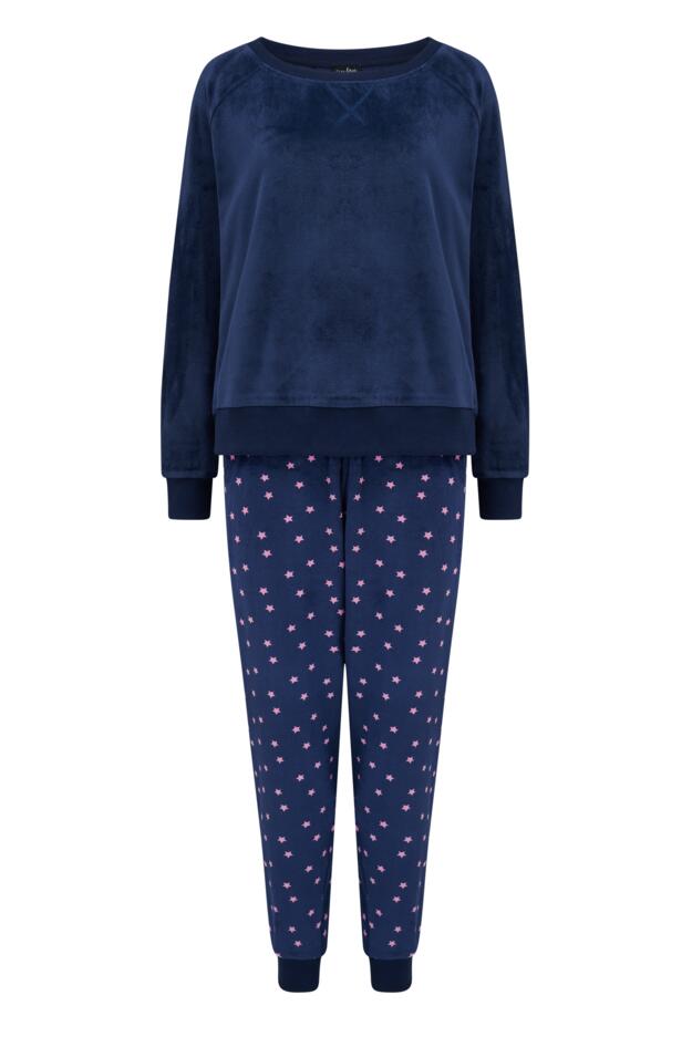 Cosy Fleece Sweatshirt and Jogger Pyjama Set