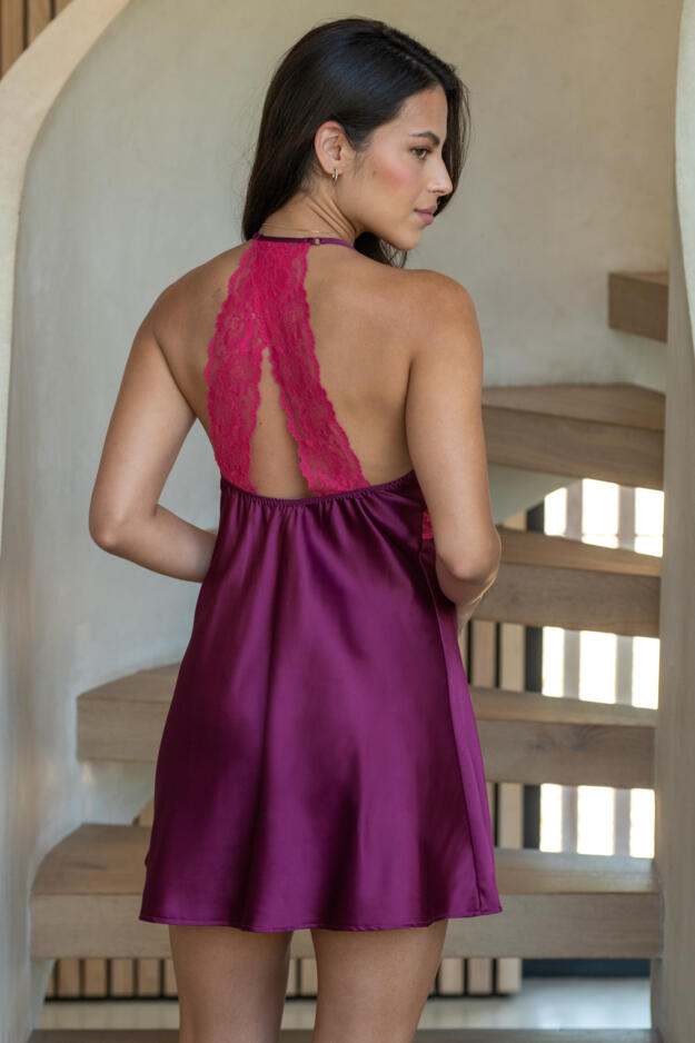 Dusk Satin Lace Chemise