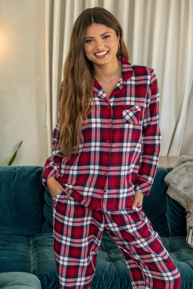Cosy Check Brushed Cotton Pyjama Gift Set