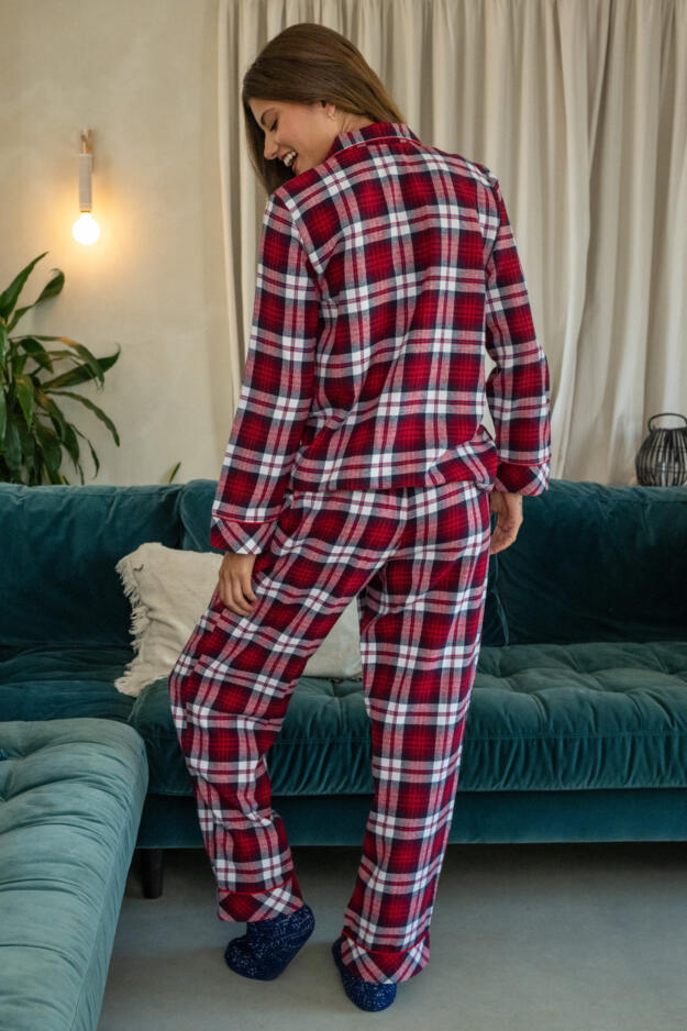 Cosy Check Brushed Cotton Pyjama Gift Set