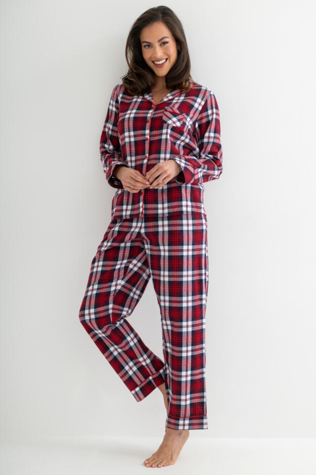 Cosy Check Brushed Cotton Pyjama Gift Set