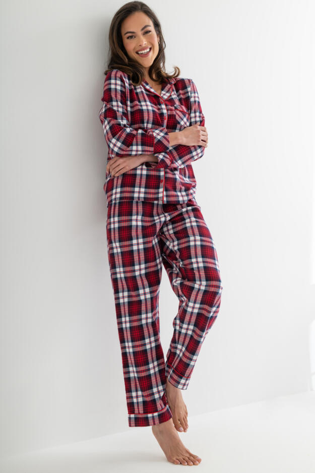 Cosy Check Brushed Cotton Pyjama Gift Set