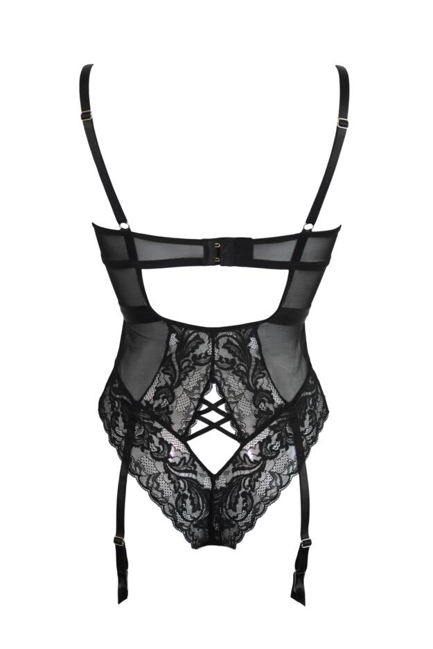 For Your Eyes Only Non-Padded Suspender Crotchless Body