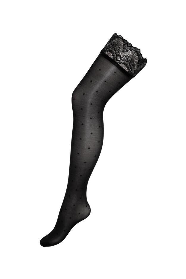 Polka Dot Lace Top 15 Denier Hold-Ups