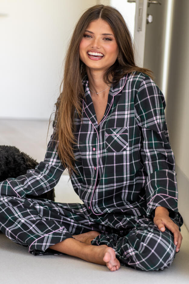 Cosy Check Brushed Cotton Pyjama Gift Set