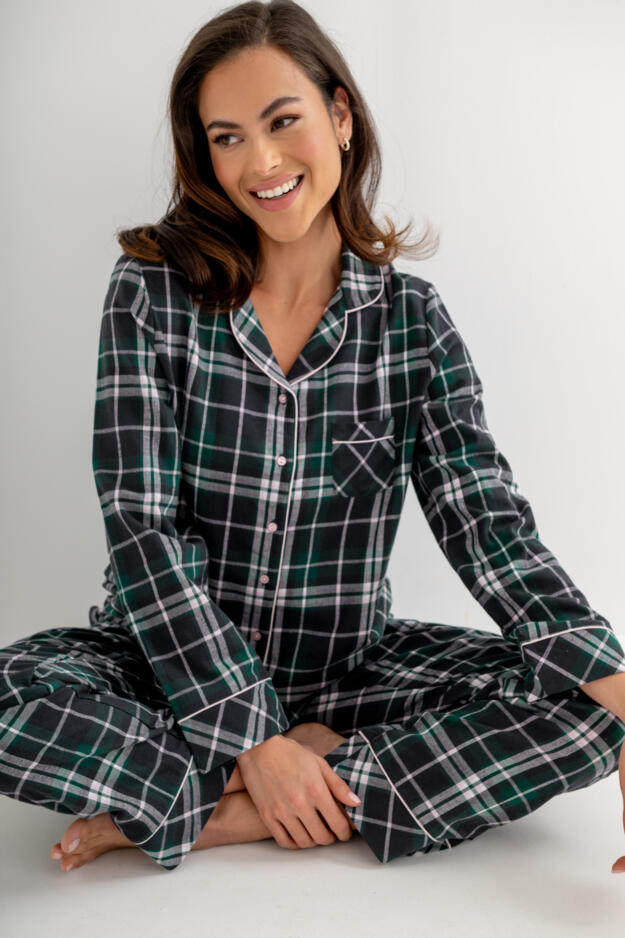 Cosy Check Brushed Cotton Pyjama Gift Set