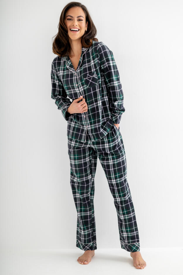 Cosy Check Brushed Cotton Pyjama Gift Set