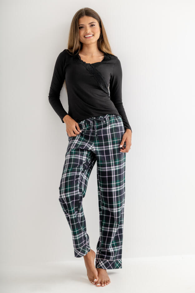 Cosy Check Brushed Cotton Trouser