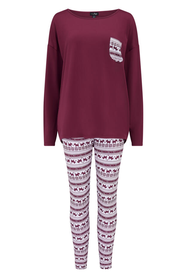 Soft Touch Jersey Fairisle Legging Pyjama Set