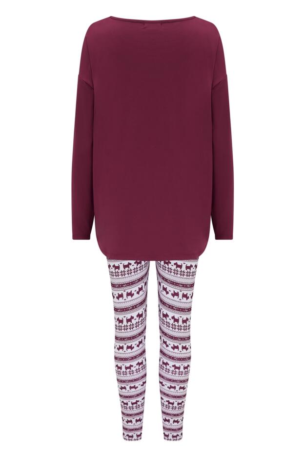 Soft Touch Jersey Fairisle Legging Pyjama Set
