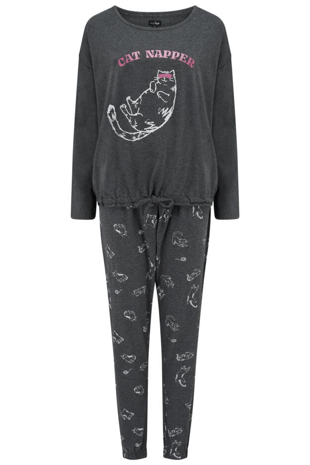 Jersey Cotton Cat Pyjama Set