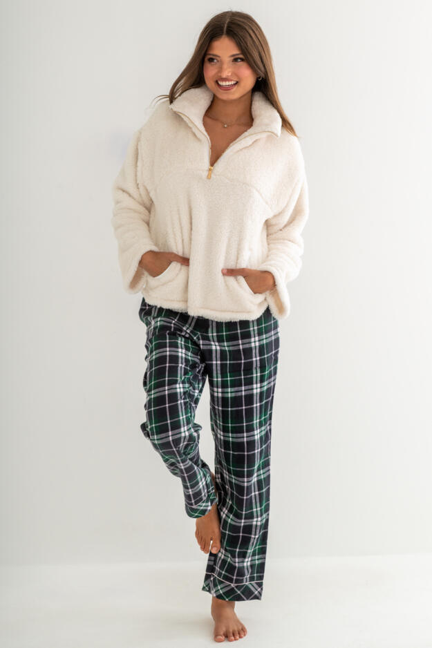 Fluffy Quarter Zip Borg Jumper