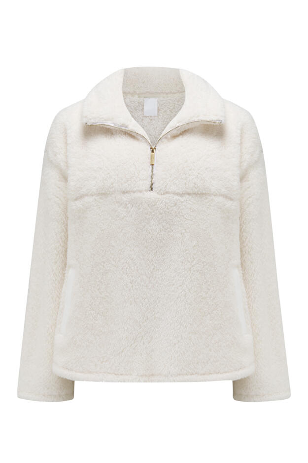 Fluffy Quarter Zip Borg Jumper