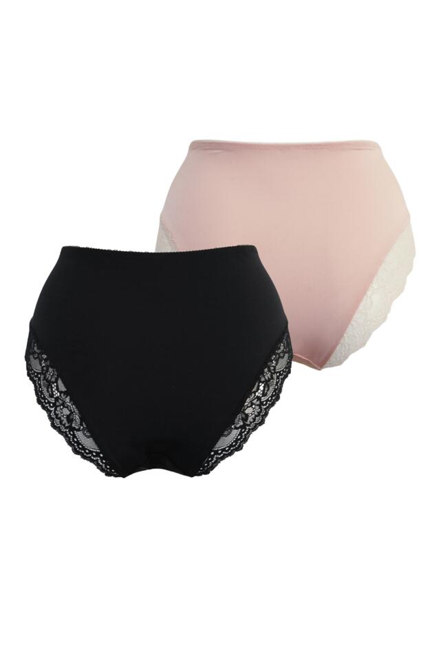 Mesh and Lace Deep Brief 2 Pack