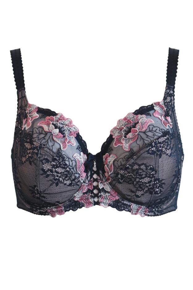 Sofia Lace Embroidered Side Support Bra D-J