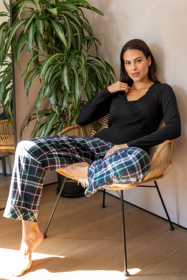 Cosy Check PJ Trouser & Long Sleeve Top Gift Bundle